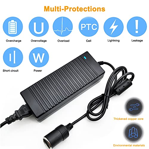 12V/5A 60W AC to DC Converter Car Outlet 110-240V to Cigarette Lighter Power Adapter J528724