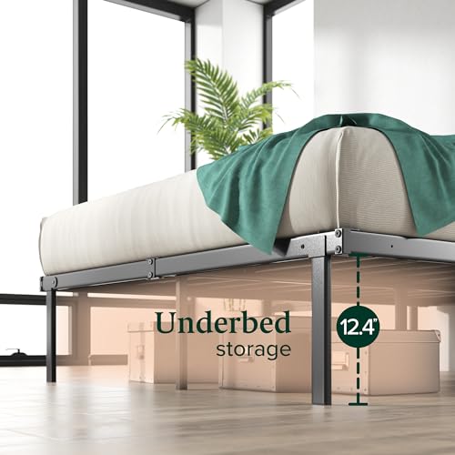 14 Inch Black Metal Platform Bed Frame, Twin R45681