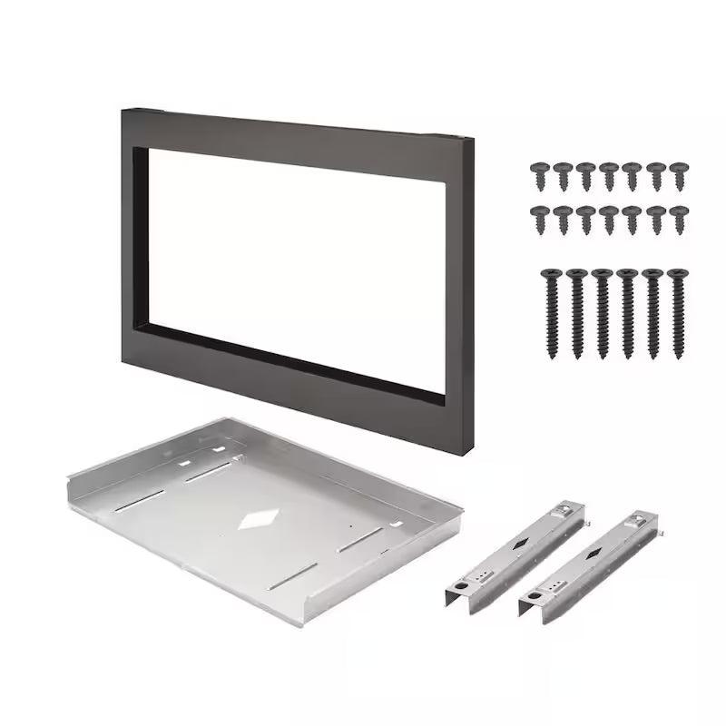 27 in. Black Stainless Steel Trim Kit for Built In Microwaves F840328