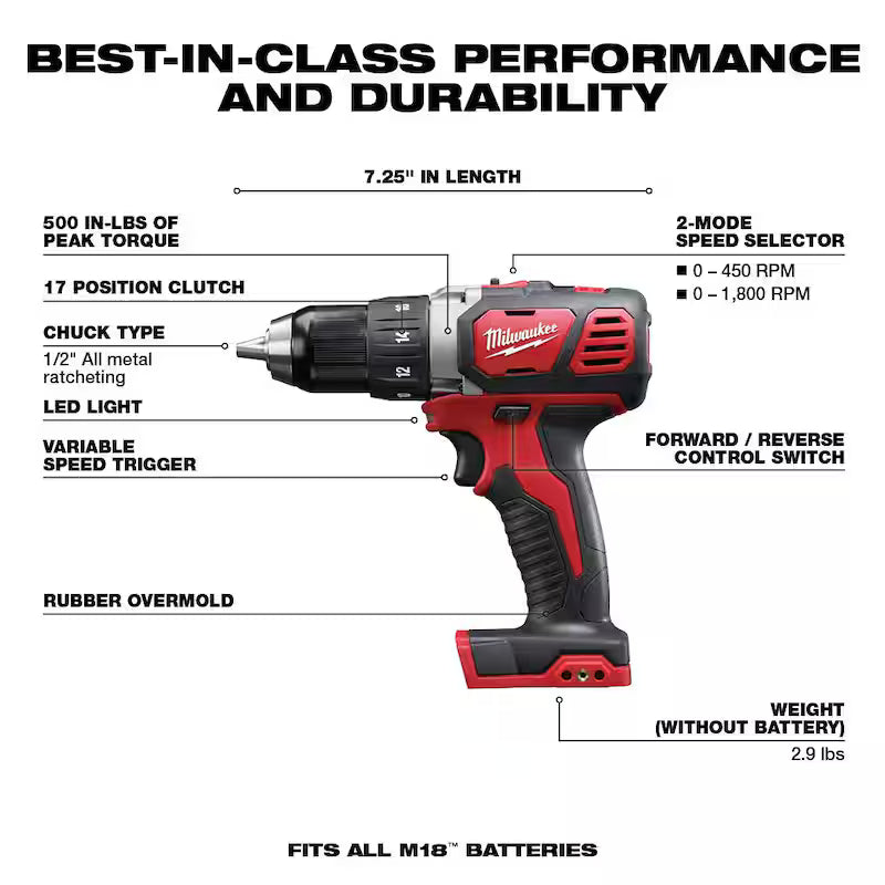 18V Cordless Drill Driver Impact Driver Multi-Tool Combo Kit 3-Tool F875