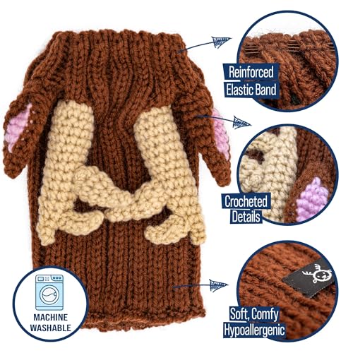 Knit Deer Antler Snood Wrap for Pets B27183