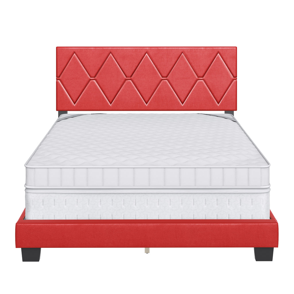 Black Queen Linen Platform Bed D945