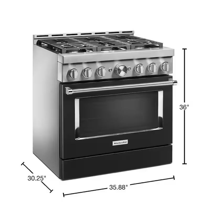5.1 cu. ft. Smart Gas Range with Self-Cleaning and True Convection in Imperial Black S94286