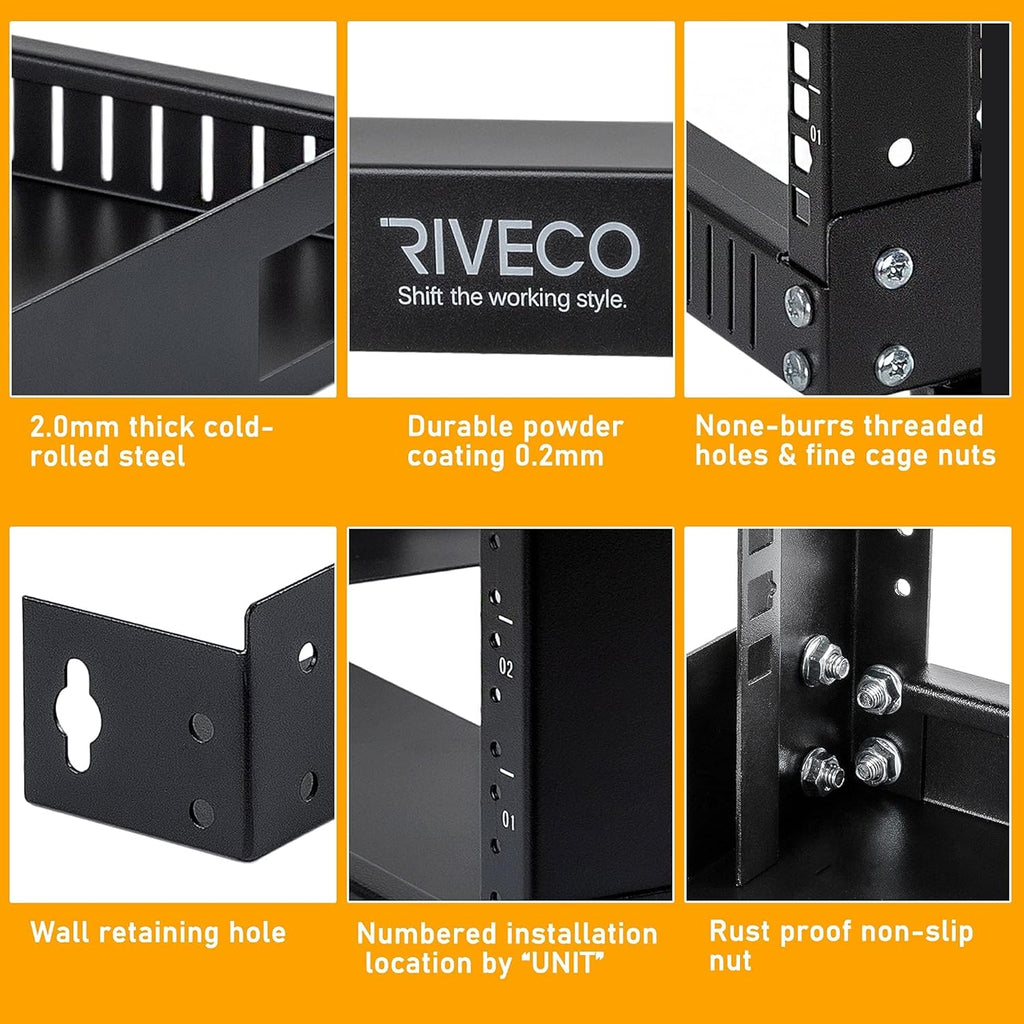 12U 19 Wall Mount Server Rack Black V127665
