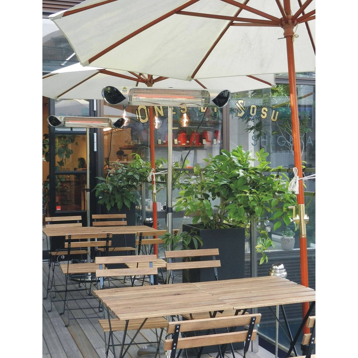 Electric Carbon Infrared Heat Lamp with Remote Control and Adjustable Pole Stand X60444
