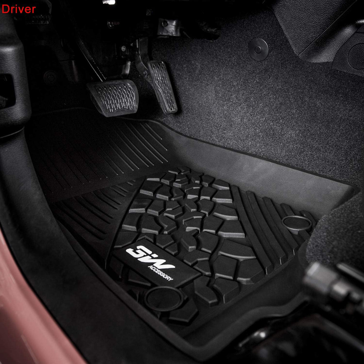 Black TPE Floor Mats for Jeep Wrangler JL 4 Doors Full Set U1324