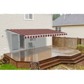 8 x 6.5 ft. Retractable Patio Awning with Multi Stripes Red N898971