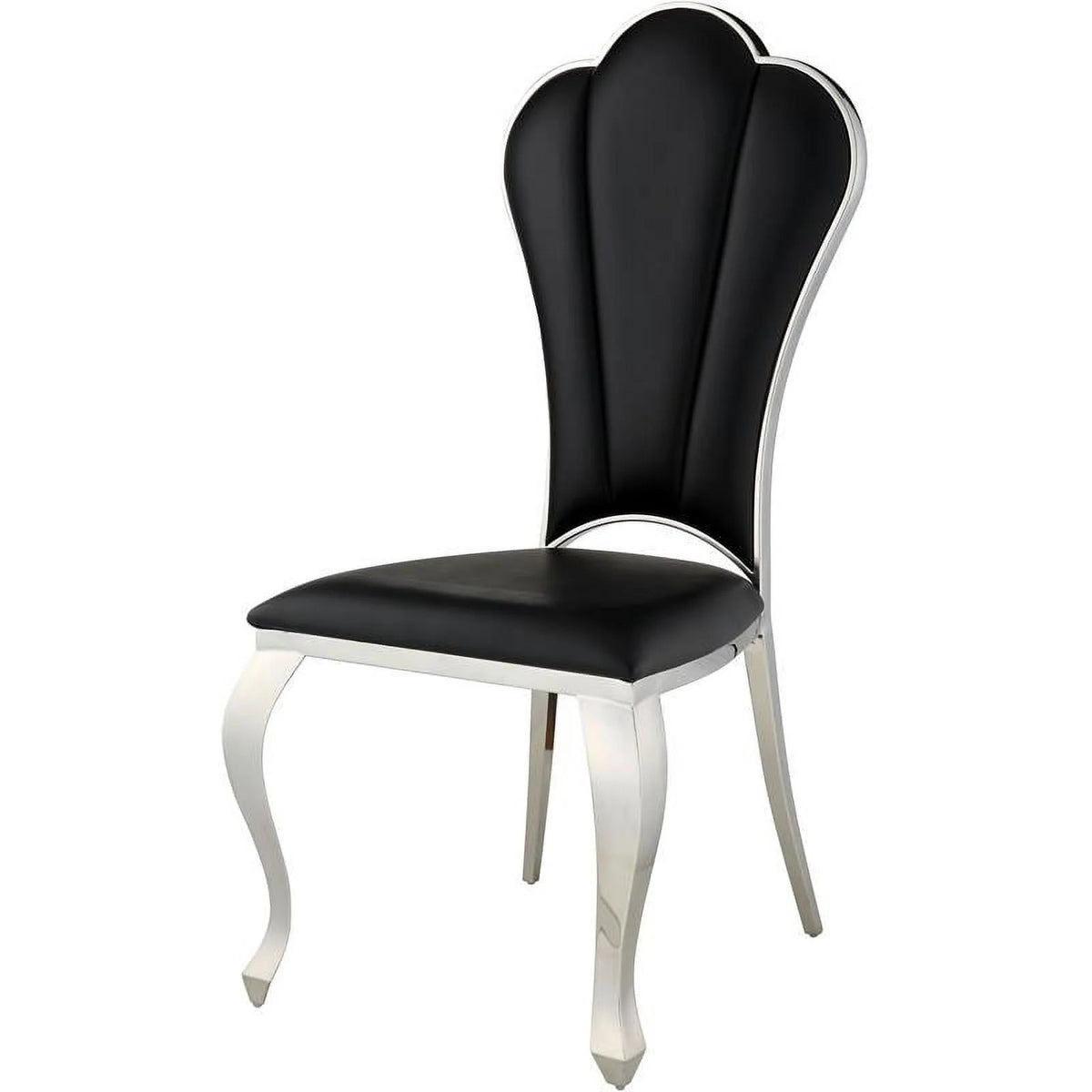 5-Piece Steel Dining Table & 4 Side Chairs in Black O2068