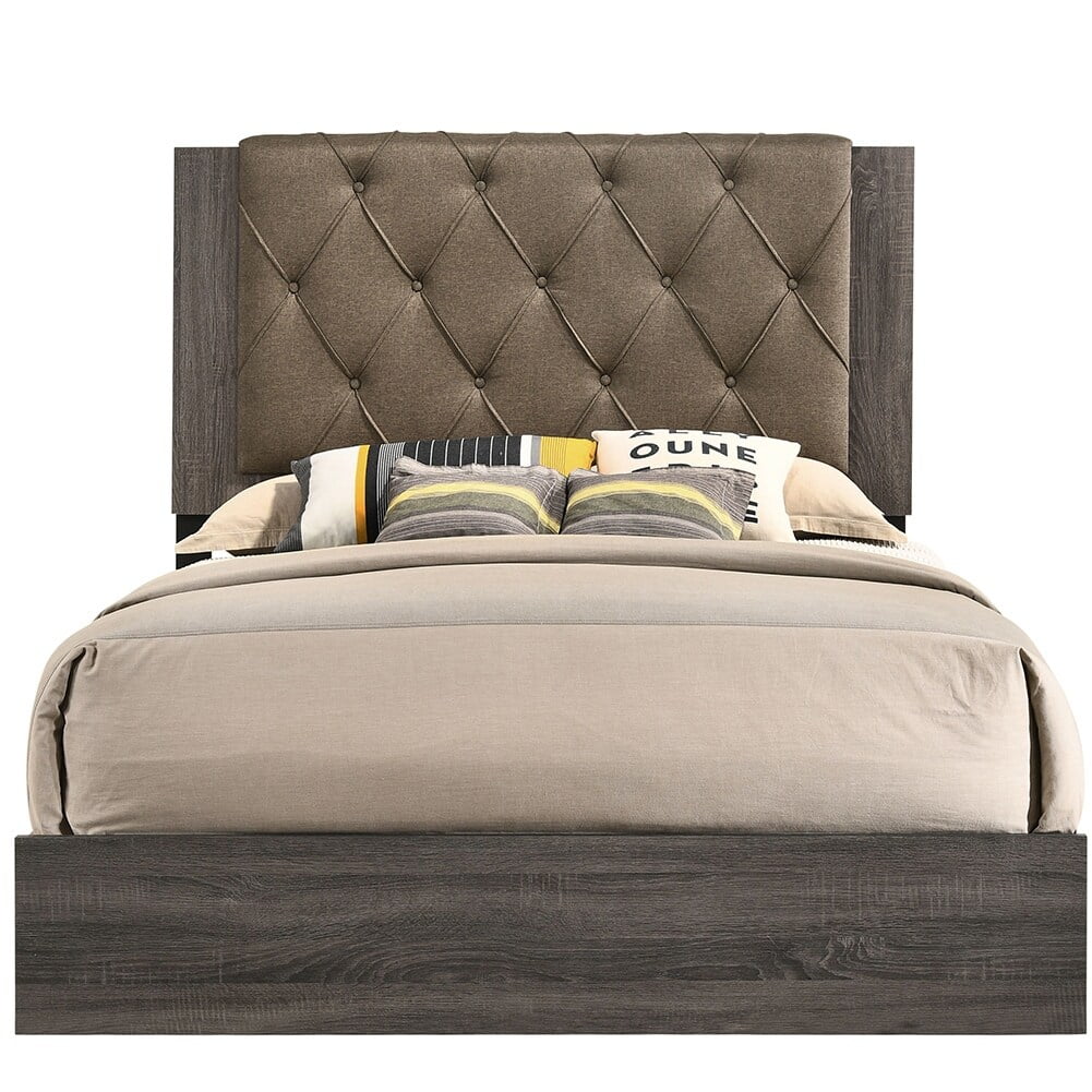 Queen Size Button Tufted Upholstered Bed G8895
