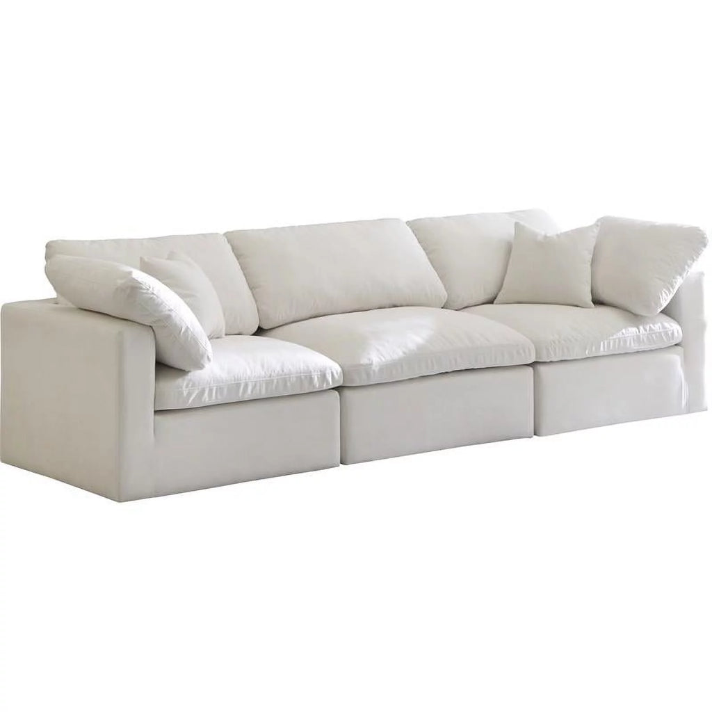 Cream Velvet Modular Sofa Y297299