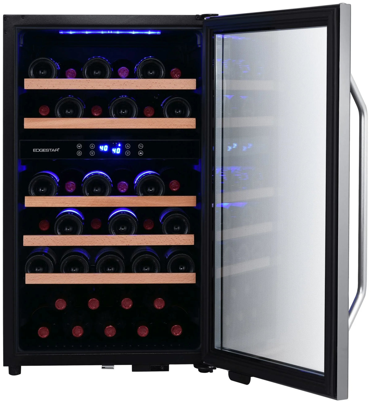 38 Bottle Capacity Free Standing Wine Cooler Stainless Steel E80814