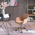 Velvet Adjustable Height Office Chair with Metal Legs and Wheels W864112