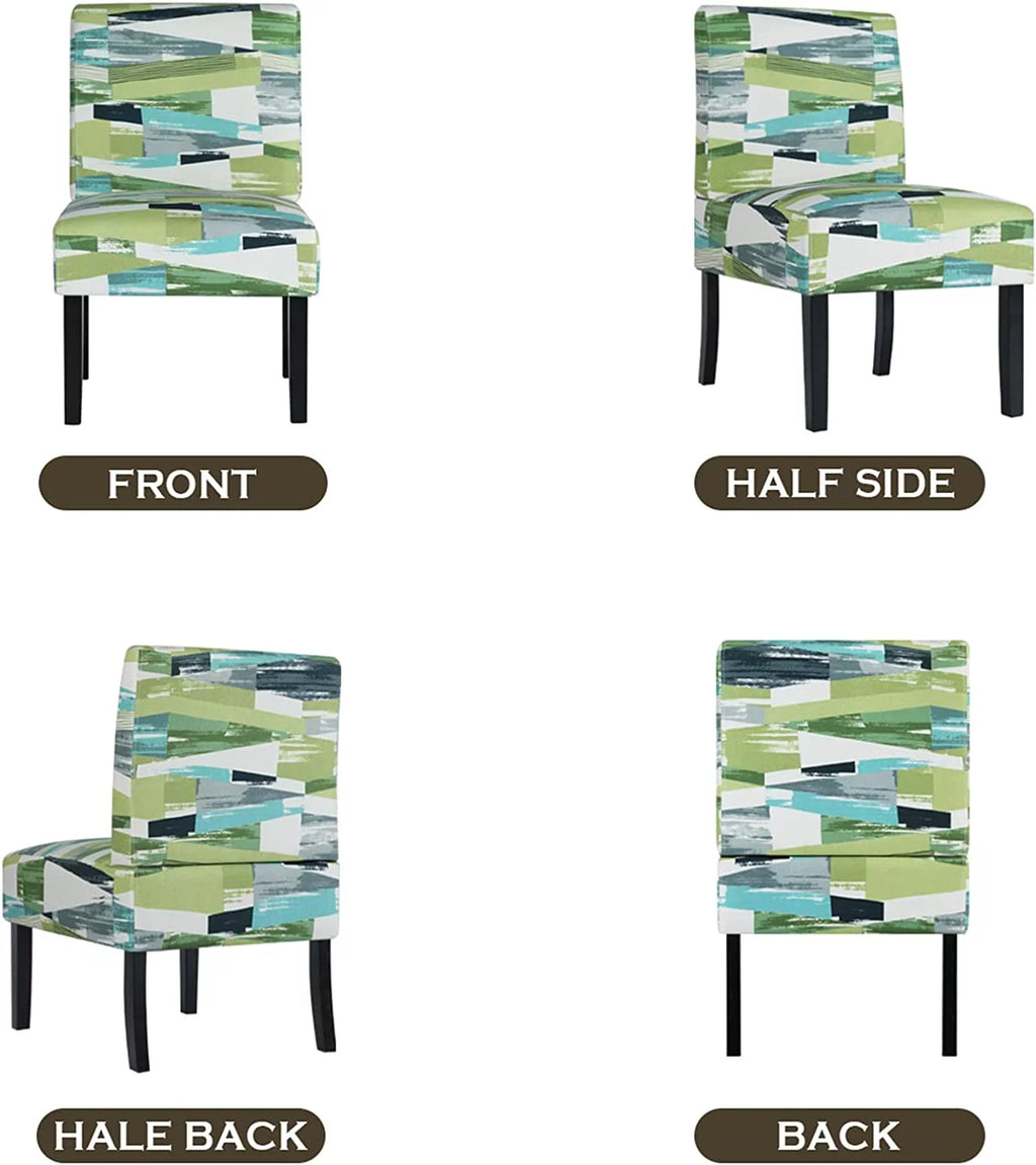 Green Fabric Armless Accent Chair D546591
