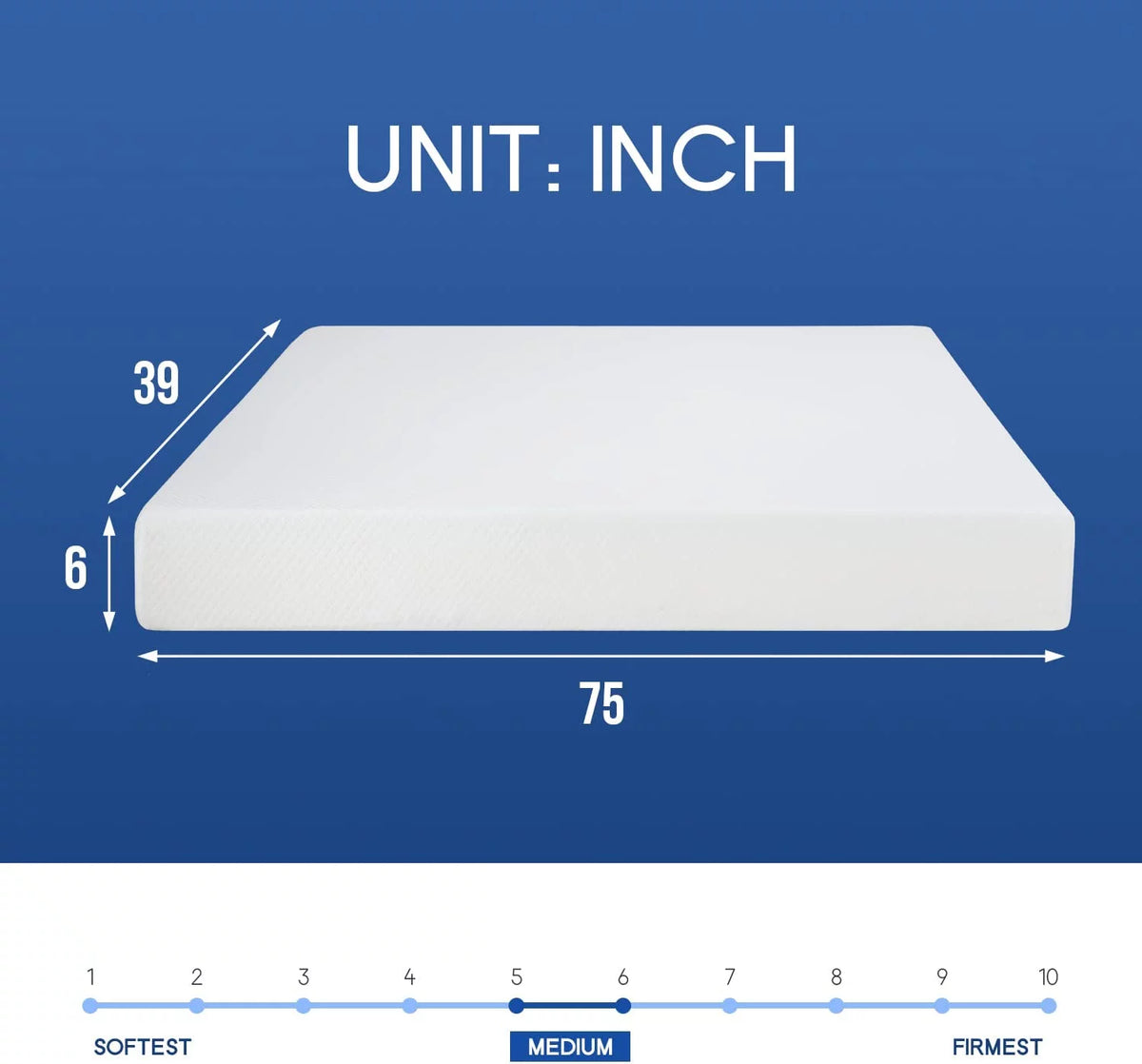Twin 6 Inch Gel Memory Foam Mattress M480323
