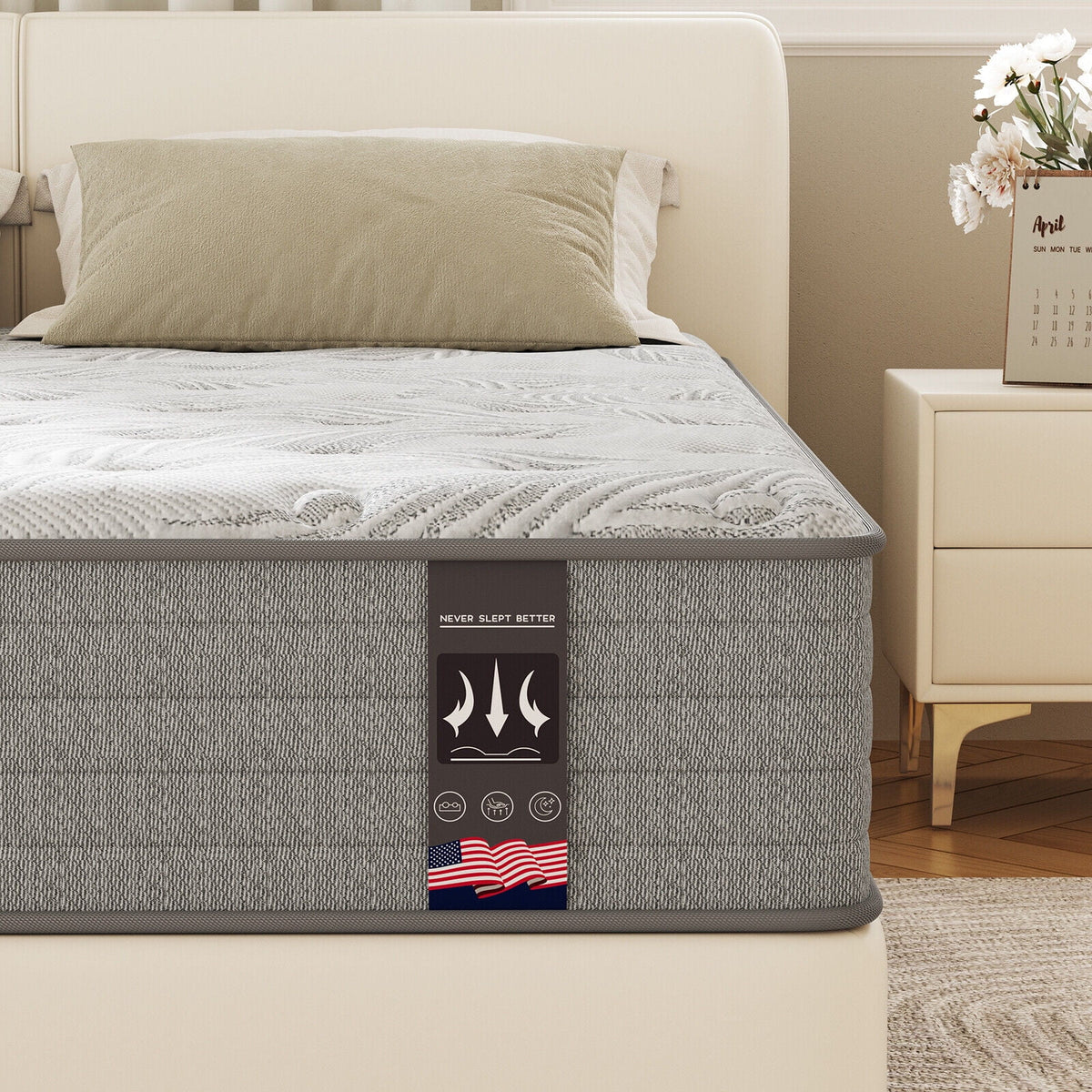 12 inch Hybrid Foam Pocket Spring Mattress E969