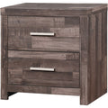 Modern Composite Wood 2-Drawer Nightstand I7373