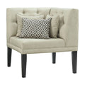 Beige Wood Corner with Three Pillows O9122