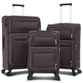 3 PCS Lightweight Expandable Softside Luggage Set with Spinner Wheel and TSA Lock H68316