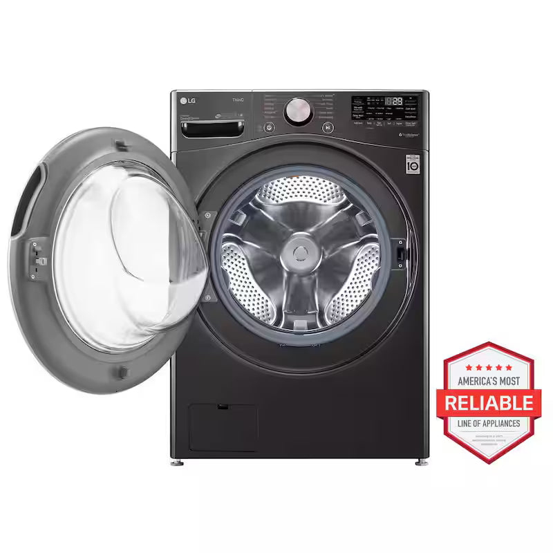4.5 cu. ft. Stackable Smart Front Load Washer in Black Steel K73733