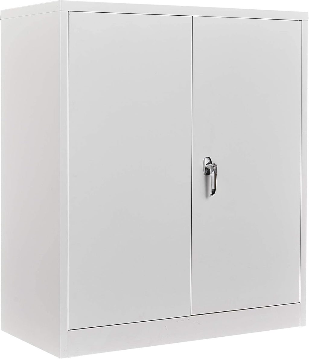 Metal Storage Cabinet with Locking Door and 2 Adjustable Shelves F8778