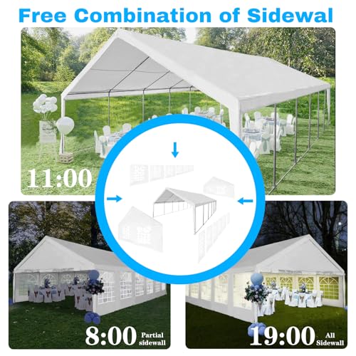 20x40Ft Heavy Duty Outdoor Canopy Tent with Storage Bags S383