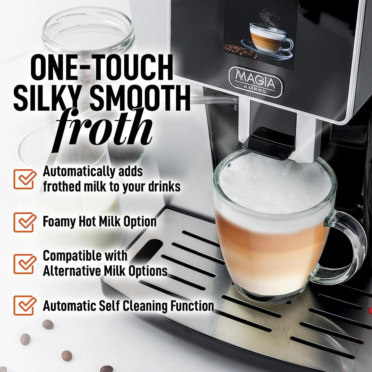 Automatic Espresso Machine with Grinder and Milk Frother Q23397