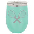 12 oz Double Wall Vacuum Insulated Stainless Steel Stemless Wine Tumbler with Lid F638