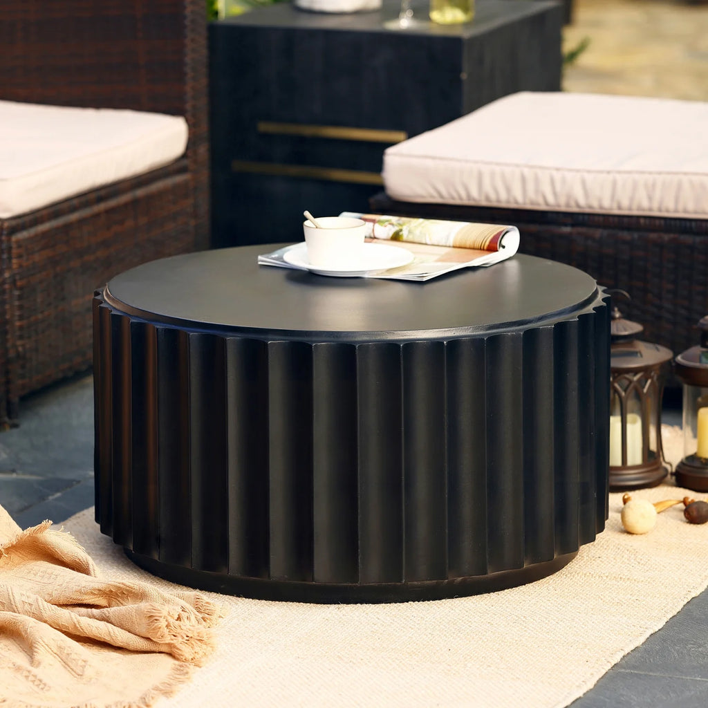 Black Round Coffee Table B1109