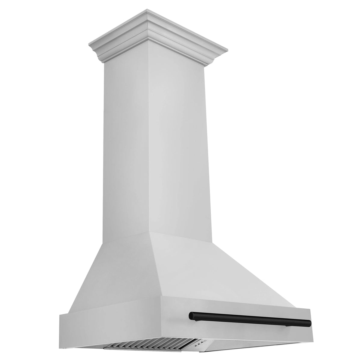 30 Inch Range Hood with Stainless Steel Shell and Matte Black Handle B7015