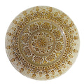 Beige White Glass Charger Set of 4 C167660