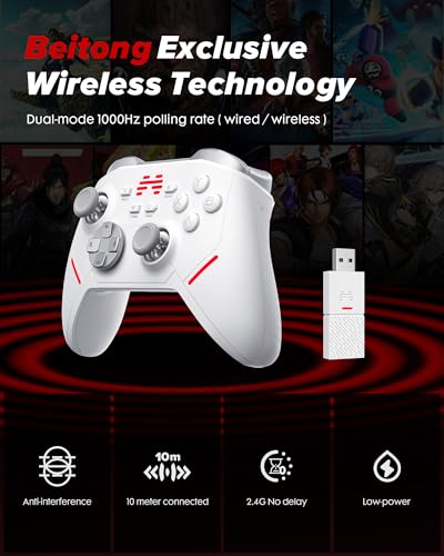 Wireless Controller with TMR Joysticks & Hall Triggers A54880