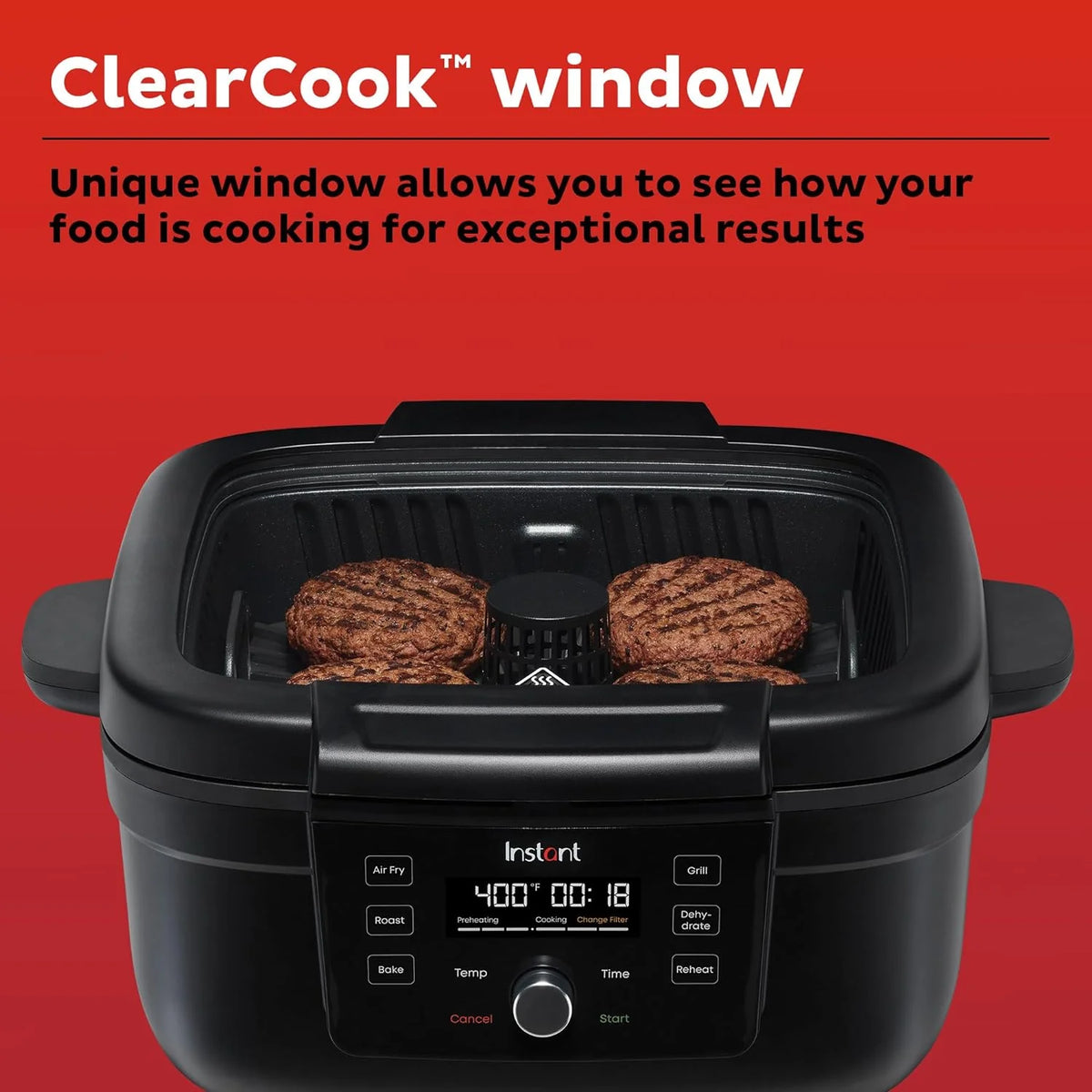 6-in-1 Indoor Grill & Air Fryer U376