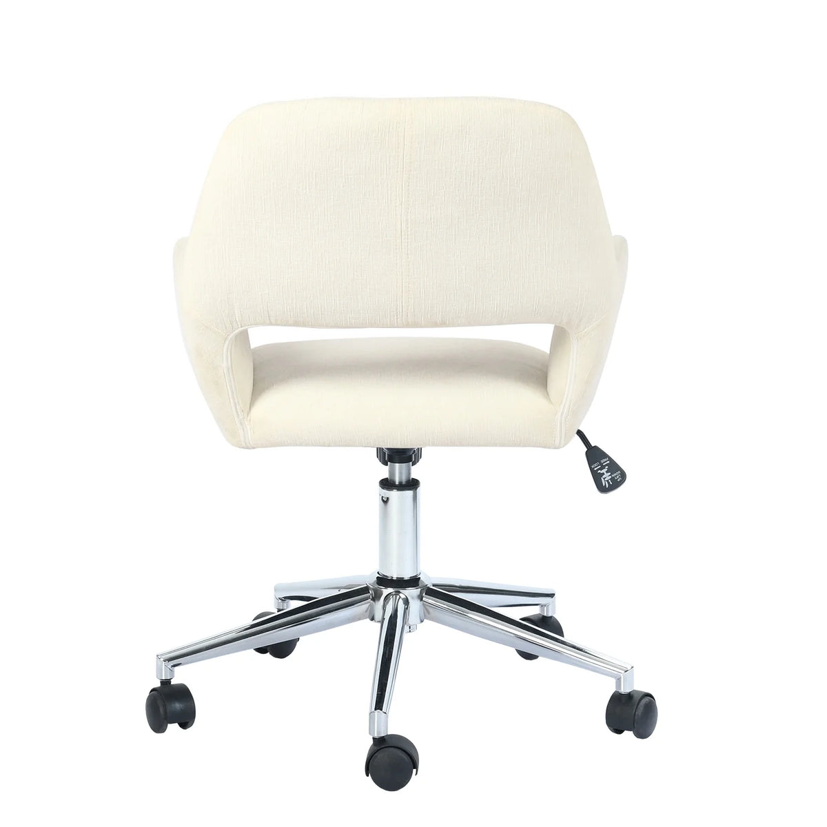 Cream Beige Fabric Swivel Office Chair U2989