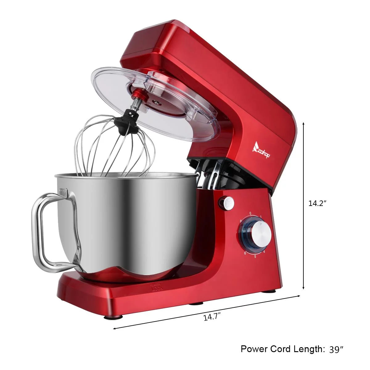 7L Mixing Pot With Handle Red N2921