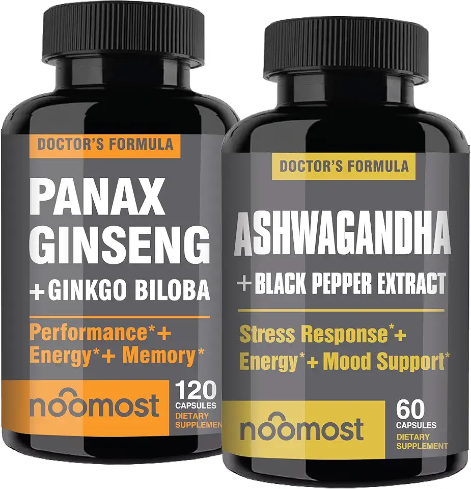 Red Panax Ginseng Ashwagandha Ginkgo Biloba Black Pepper B36712