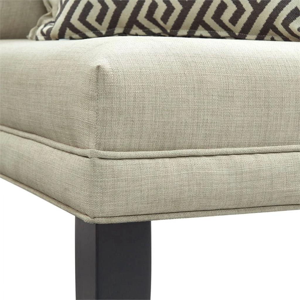 Beige Wood Corner with Three Pillows O9122