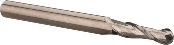 15/32 Diam 2 Flute Solid Carbide Ball End Mill U733