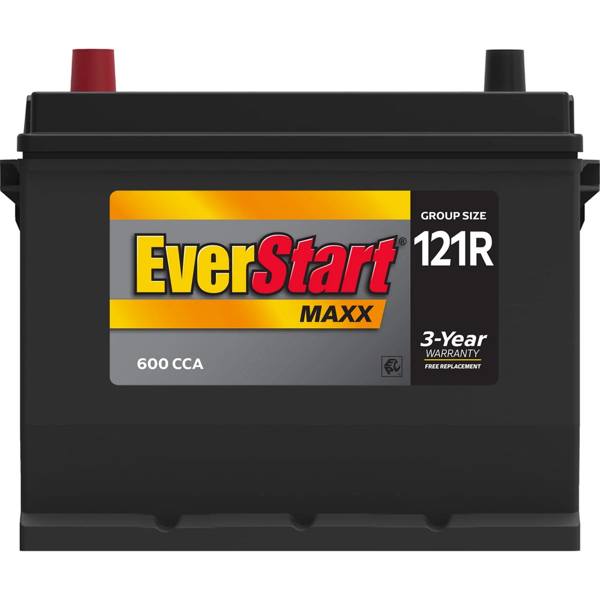 Lead Acid Automotive Battery, Group Size 121R 12 Volt, 600 CCA A7336