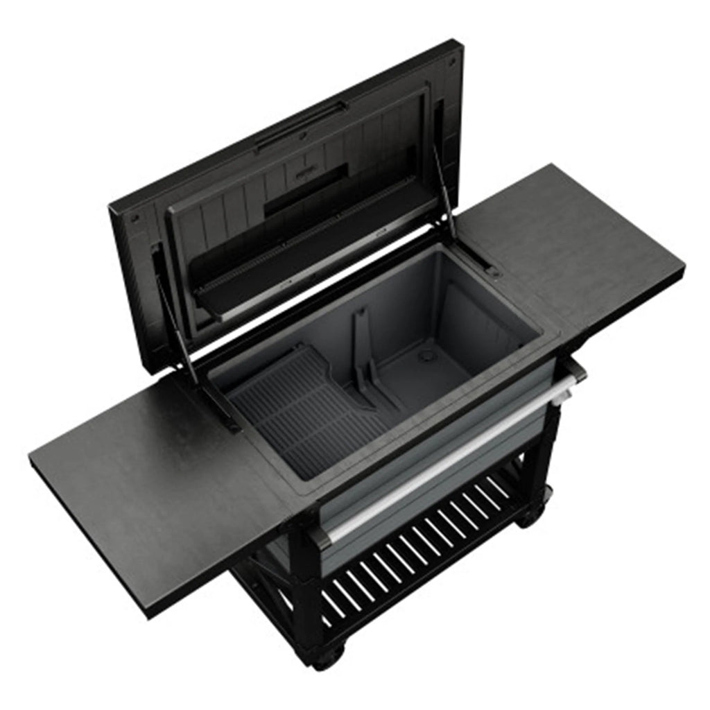 Gray Insulated Beverage Cooler Bar Cart L876