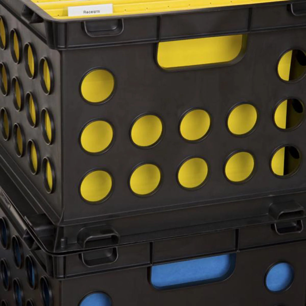 Stackable Storage Crate Organizer Bins with Handles, 18 Pack A607391