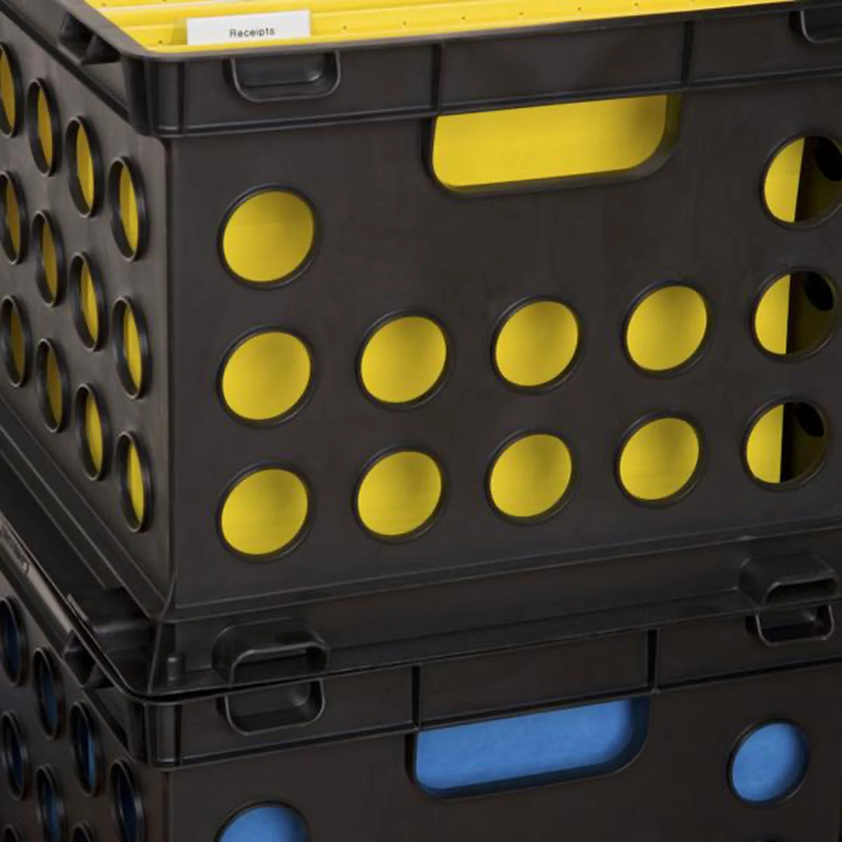 Stackable Storage Crate Organizer Bins with Handles, 18 Pack A607391