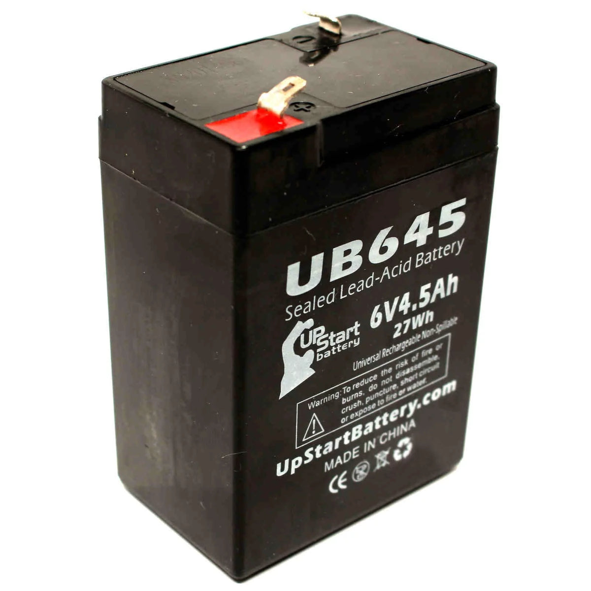 6V 4.5Ah Sealed Lead Acid Battery 3 Pack with F1 to F2 Terminal Adapters Y916