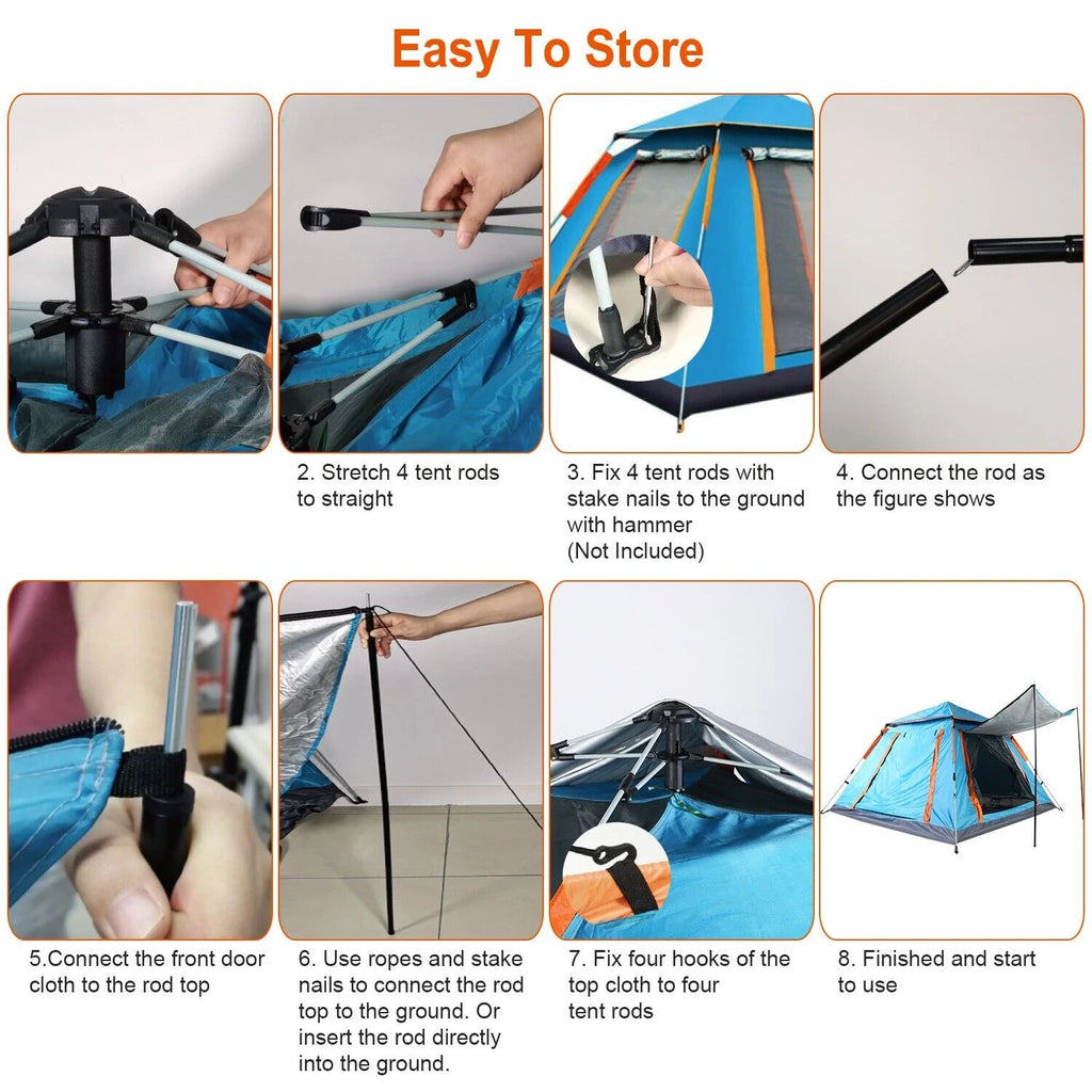3-4 Person Pop Up Outdoor Camping Tent G18086
