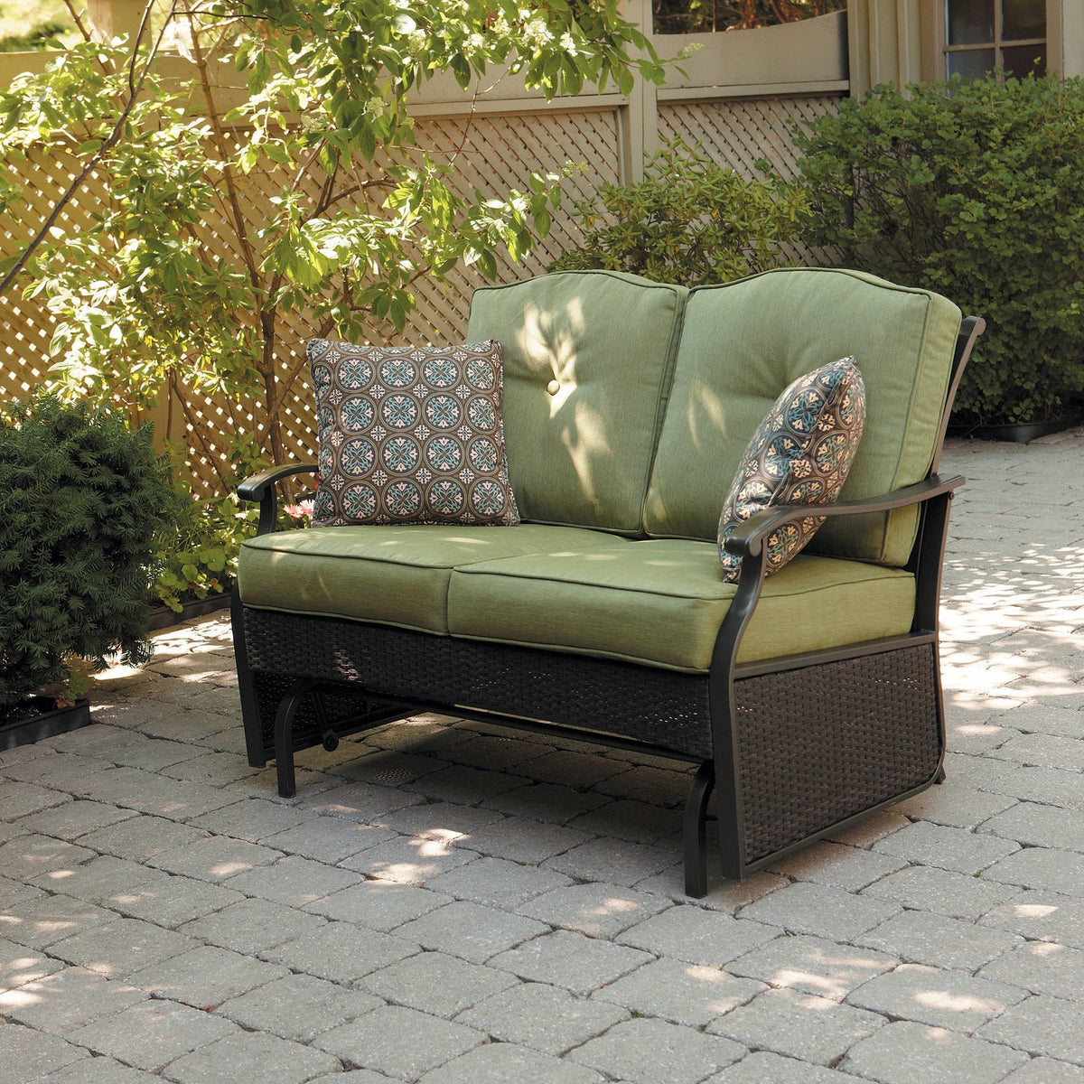 Steel Outdoor Glider Loveseat U523696