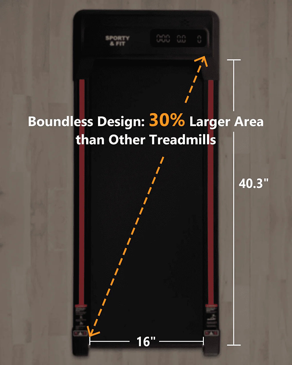 Black Portable Treadmill with Bluetooth Speaker G5003