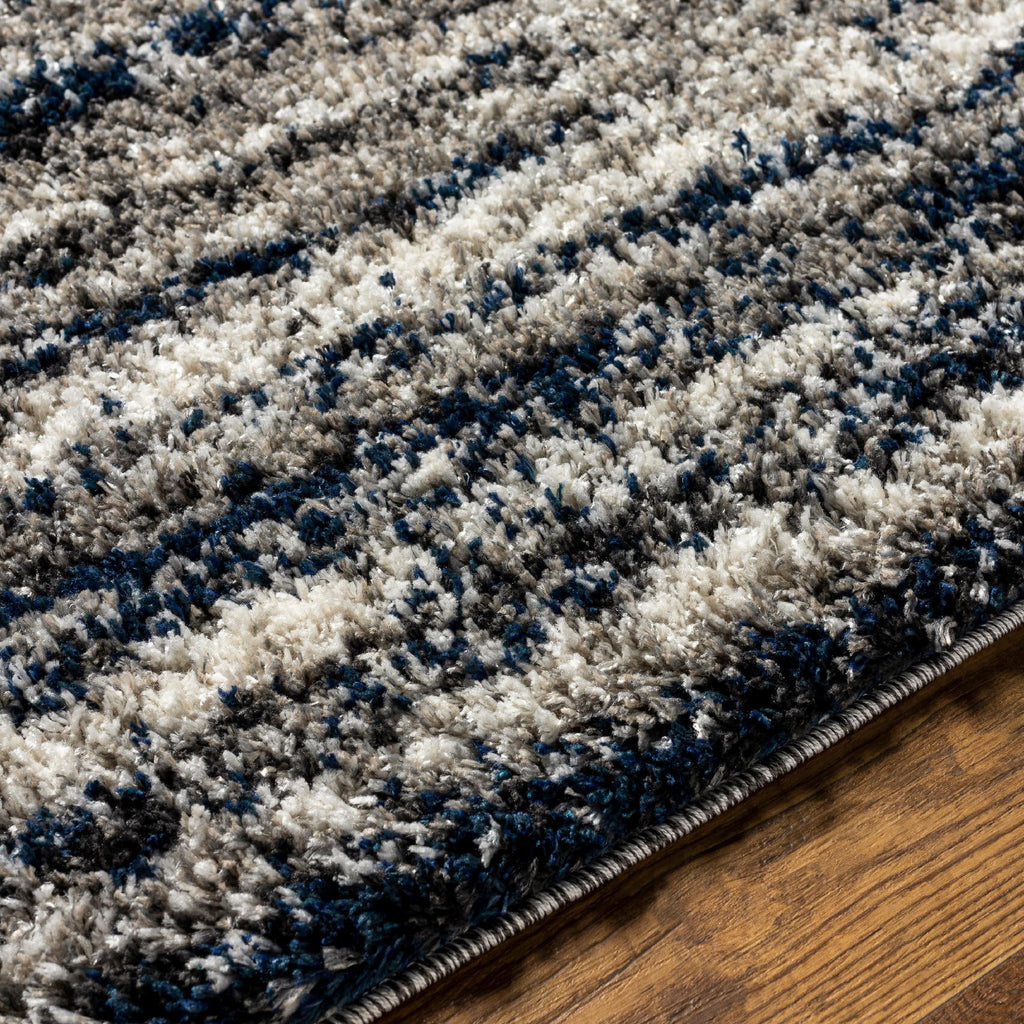 6x9 Dark Blue Area Rug F91145