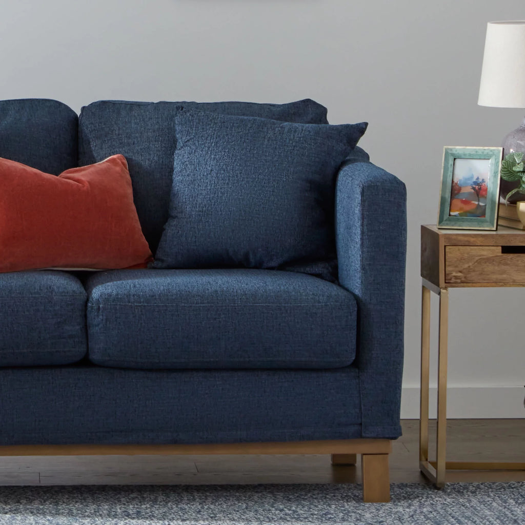 Navy Upholstered Loveseat N403279