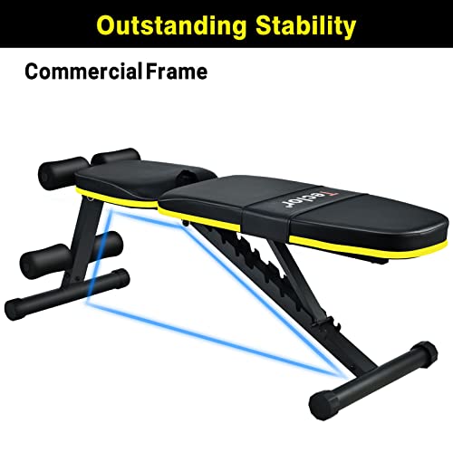 Adjustable Foldable Weight Bench 10 Backrest Position O182413