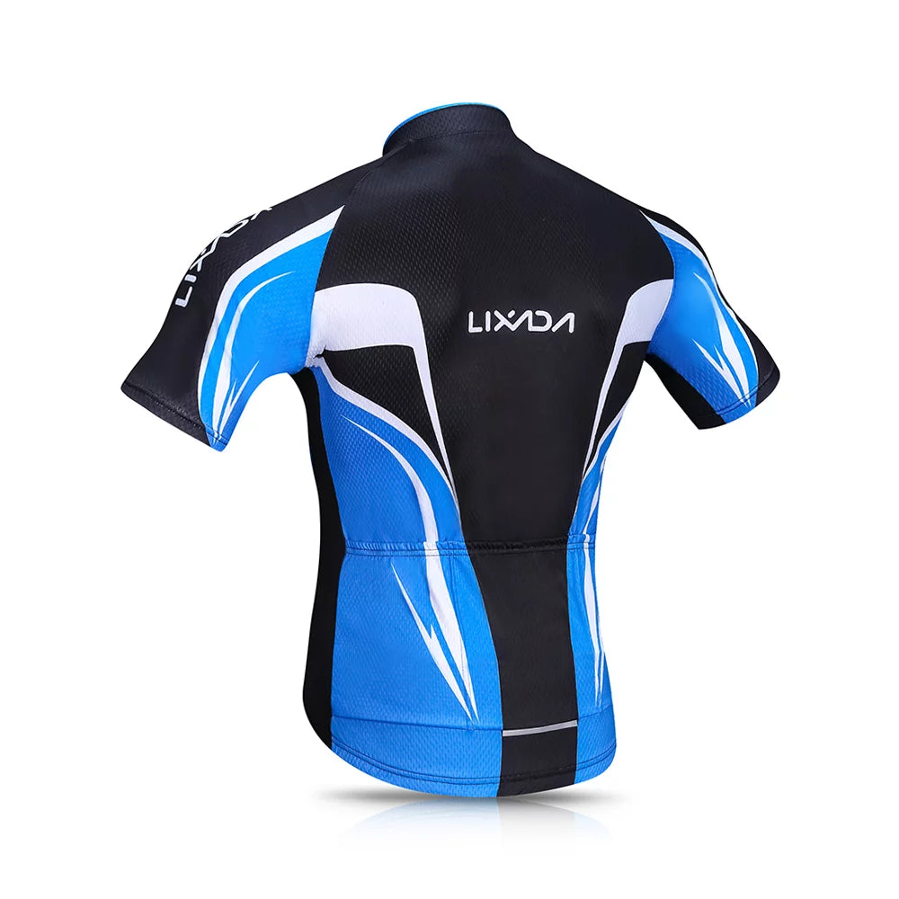 Breathable Quick-Dry Short Sleeve Cycling Jersey Set with Padded Shorts T4251
