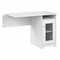 White Engineered Wood Desk with Storage Y545661